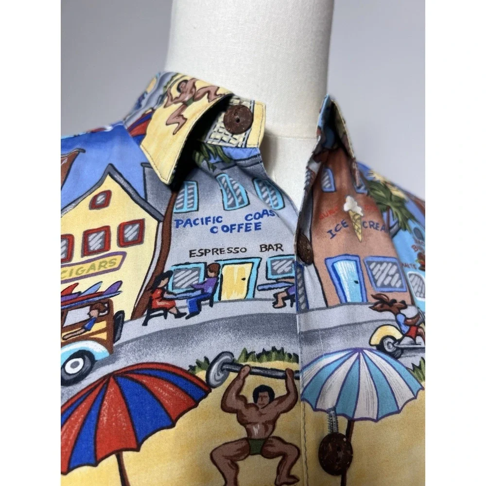 KAHALA (M) Hawaiian Mens Shirt-Vacation-VTG-Beach-California Surf-Aloha-Ocean - Picture 7 of 11